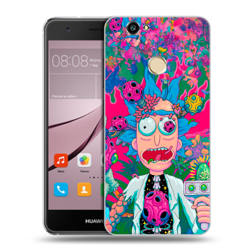 Силиконовый противоударный чехол на Huawei Nova с принтом Рик и Морти Rick Morty