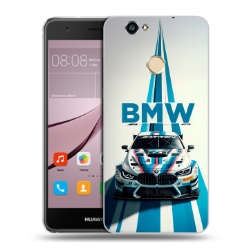 Силиконовый противоударный чехол на Huawei Nova с принтом БМВ BMW