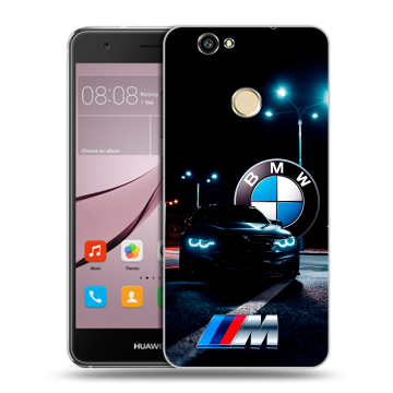 Силиконовый противоударный чехол на Huawei Nova с принтом БМВ BMW Силиконовый противоударный чехол на Huawei Nova с принтом БМВ BMW