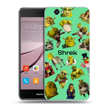 Силиконовый противоударный чехол на Huawei Nova с принтом Шрек Shrek Силиконовый противоударный чехол на Huawei Nova с принтом Шрек Shrek