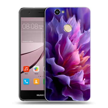 Силиконовый противоударный чехол на Huawei Nova с принтом женский цветы Силиконовый противоударный чехол на Huawei Nova с принтом женский цветы