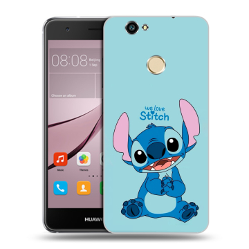 Силиконовый противоударный чехол на Huawei Nova с принтом Лило и Стич Силиконовый противоударный чехол на Huawei Nova с принтом Лило и Стич