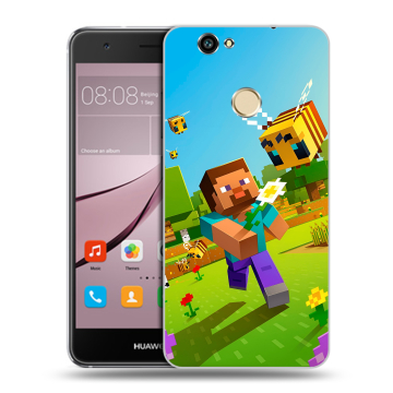 Силиконовый противоударный чехол на Huawei Nova с принтом Майнкрафт Minecraft Силиконовый противоударный чехол на Huawei Nova с принтом Майнкрафт Minecraft
