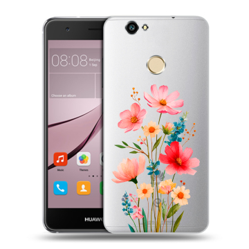 Силиконовый противоударный чехол на Huawei Nova с принтом Цветы Силиконовый противоударный чехол на Huawei Nova с принтом Цветы