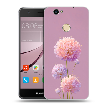 Силиконовый противоударный чехол на Huawei Nova с принтом Цветы