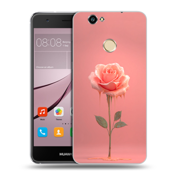 Силиконовый противоударный чехол на Huawei Nova с принтом Розовая роза Силиконовый противоударный чехол на Huawei Nova с принтом Розовая роза