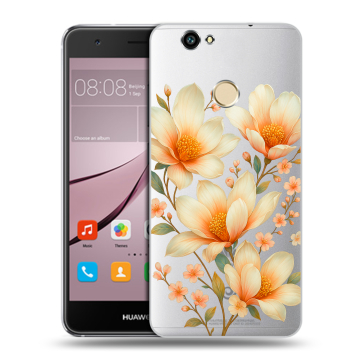 Силиконовый противоударный чехол на Huawei Nova с принтом Цветы Силиконовый противоударный чехол на Huawei Nova с принтом Цветы