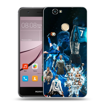 Силиконовый противоударный чехол на Huawei Nova с принтом Реал Роналдо Силиконовый противоударный чехол на Huawei Nova с принтом Реал Роналдо