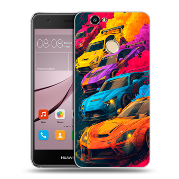 Силиконовый противоударный чехол на Huawei Nova с принтом Тачки Силиконовый противоударный чехол на Huawei Nova с принтом Тачки