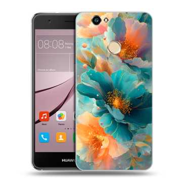 Силиконовый противоударный чехол на Huawei Nova с принтом Цветы Силиконовый противоударный чехол на Huawei Nova с принтом Цветы