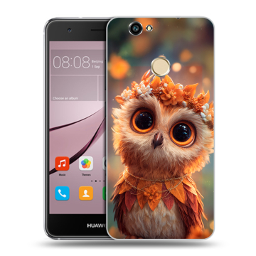 Силиконовый противоударный чехол на Huawei Nova с принтом Милая сова