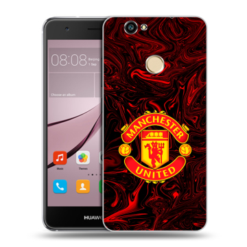 Силиконовый противоударный чехол на Huawei Nova с принтом Manchester United