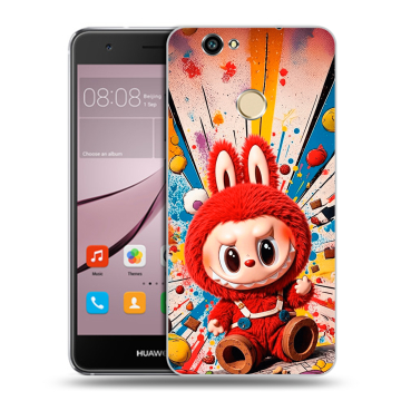 Силиконовый противоударный чехол на Huawei Nova с принтом Labubu Лабубу