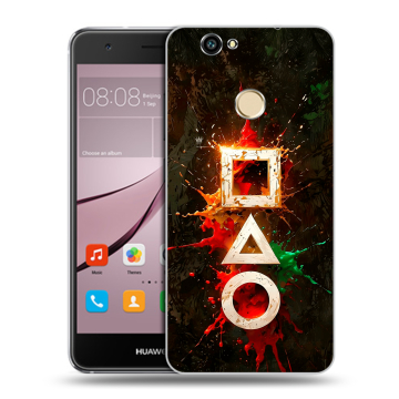 Силиконовый противоударный чехол на Huawei Nova с принтом Squid Game Игра кальмара
