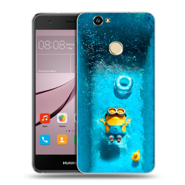 Силиконовый противоударный чехол на Huawei Nova с принтом Миньоны Силиконовый противоударный чехол на Huawei Nova с принтом Миньоны