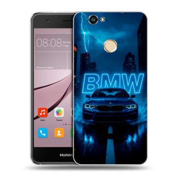 Силиконовый противоударный чехол на Huawei Nova с принтом BMW БМВ Силиконовый противоударный чехол на Huawei Nova с принтом BMW БМВ