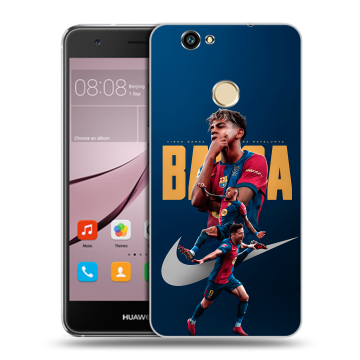 Силиконовый противоударный чехол на Huawei Nova с принтом Барселона Barca Yamal 