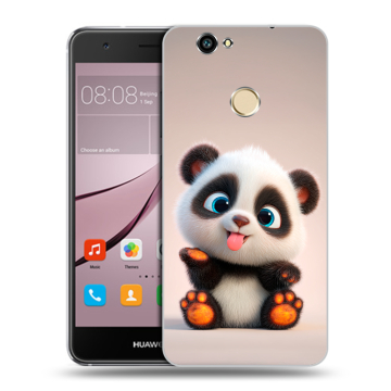 Силиконовый противоударный чехол на Huawei Nova с принтом милая панда
