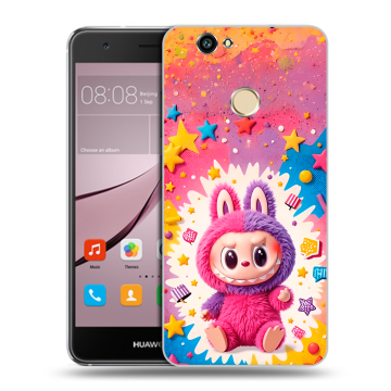 Силиконовый противоударный чехол на Huawei Nova с принтом Labubu Лабубу