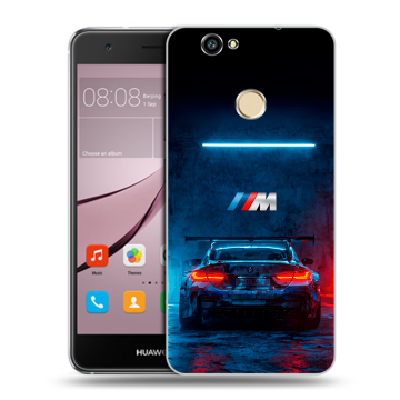 Силиконовый противоударный чехол на Huawei Nova с принтом BMW БМВ
