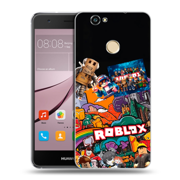 Силиконовый противоударный чехол на Huawei Nova с принтом Roblox Роблокс Силиконовый противоударный чехол на Huawei Nova с принтом Roblox Роблокс