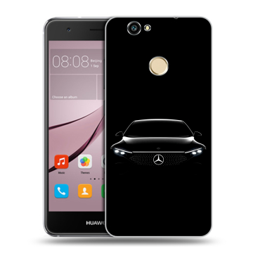 Силиконовый противоударный чехол на Huawei Nova с принтом Mercedes Мерседес Силиконовый противоударный чехол на Huawei Nova с принтом Mercedes Мерседес