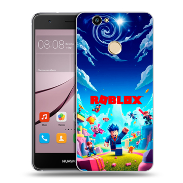 Силиконовый противоударный чехол на Huawei Nova с принтом Roblox Роблокс