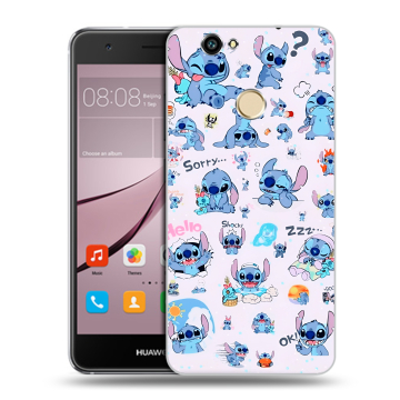 Силиконовый противоударный чехол на Huawei Nova с принтом Лило и Стич Силиконовый противоударный чехол на Huawei Nova с принтом Лило и Стич