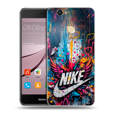 Силиконовый противоударный чехол на Huawei Nova с принтом Nike Найк