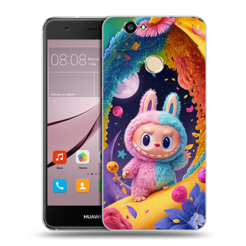 Силиконовый противоударный чехол на Huawei Nova с принтом Labubu Лабубу