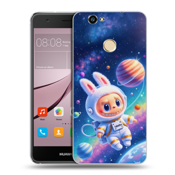 Силиконовый противоударный чехол на Huawei Nova с принтом Labubu Лабубу
