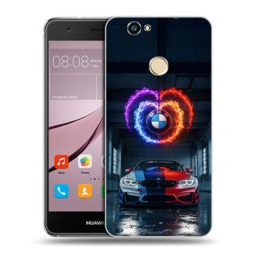 Силиконовый противоударный чехол на Huawei Nova с принтом BMW БМВ