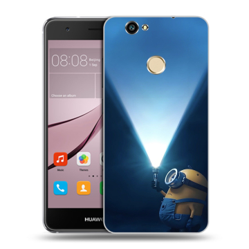 Силиконовый противоударный чехол на Huawei Nova с принтом Миньоны