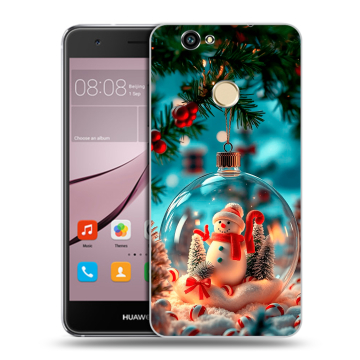Силиконовый противоударный чехол на Huawei Nova с принтом Новый год