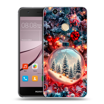 Силиконовый противоударный чехол на Huawei Nova с принтом Новый год