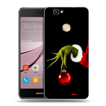 Силиконовый противоударный чехол на Huawei Nova с принтом Новый год Гринч