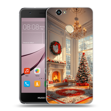 Силиконовый противоударный чехол на Huawei Nova с принтом Новый год