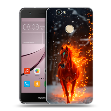 Силиконовый противоударный чехол на Huawei Nova с принтом Новый год