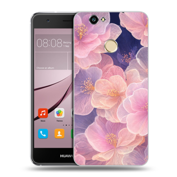 Силиконовый противоударный чехол на Huawei Nova с принтом женский
