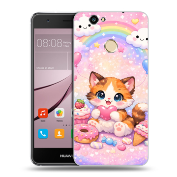 Силиконовый противоударный чехол на Huawei Nova с принтом для девочек