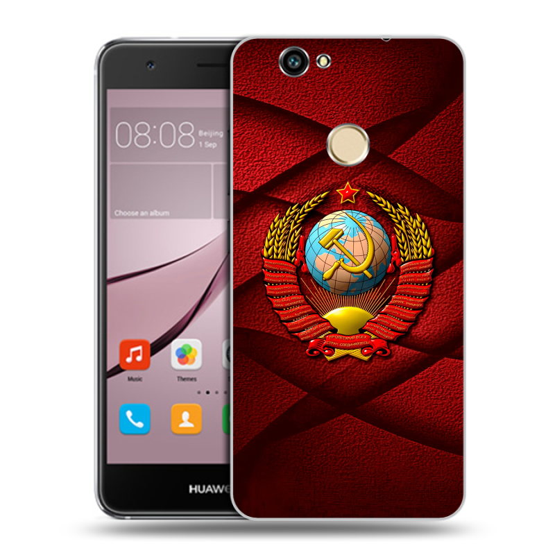 Силиконовый противоударный чехол на Huawei Nova с принтом Герб СССР Силиконовый противоударный чехол на Huawei Nova с принтом Герб СССР