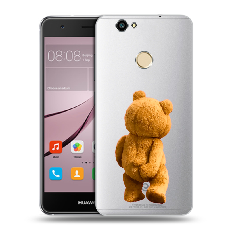 Силиконовый противоударный чехол на Huawei Nova с принтом Медведь Силиконовый противоударный чехол на Huawei Nova с принтом Медведь
