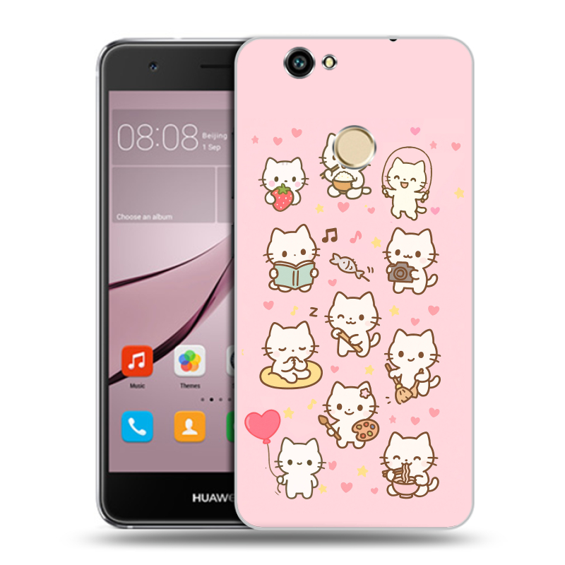 Силиконовый противоударный чехол на Huawei Nova с принтом Hello Kitty Хелоу Кити Силиконовый противоударный чехол на Huawei Nova с принтом Hello Kitty Хелоу Кити