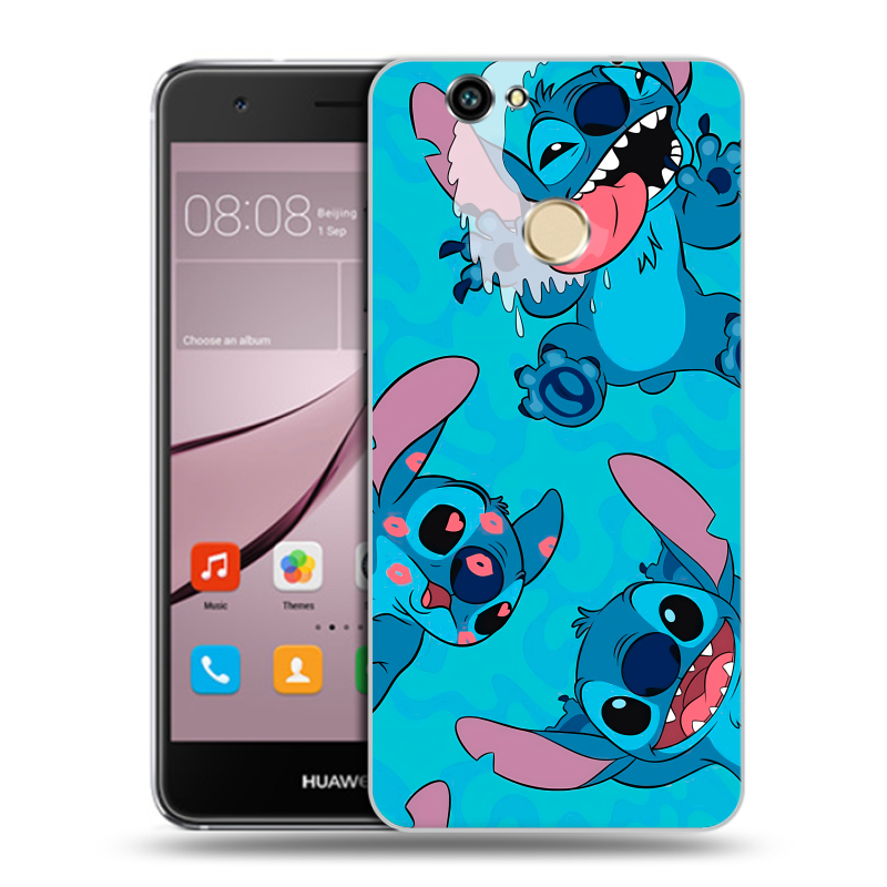 Силиконовый противоударный чехол на Huawei Nova с принтом Лило и Стич Силиконовый противоударный чехол на Huawei Nova с принтом Лило и Стич