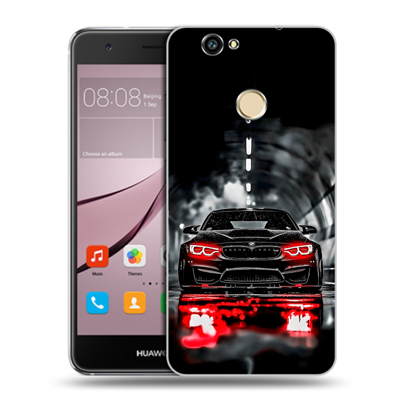 Силиконовый противоударный чехол на Huawei Nova с принтом BMW БМВ Силиконовый противоударный чехол на Huawei Nova с принтом BMW БМВ