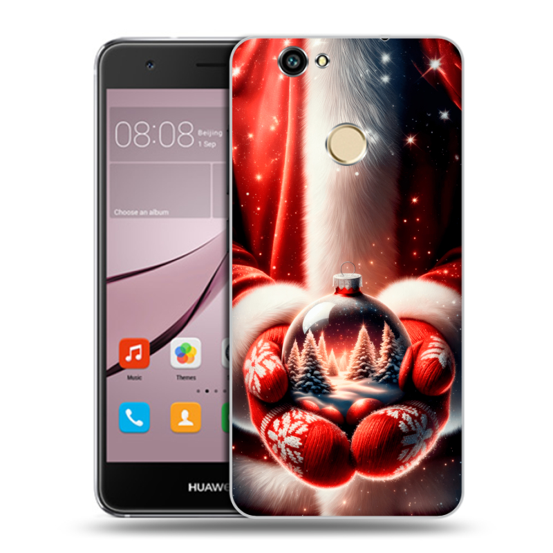Силиконовый противоударный чехол на Huawei Nova с принтом Новый год Силиконовый противоударный чехол на Huawei Nova с принтом Новый год