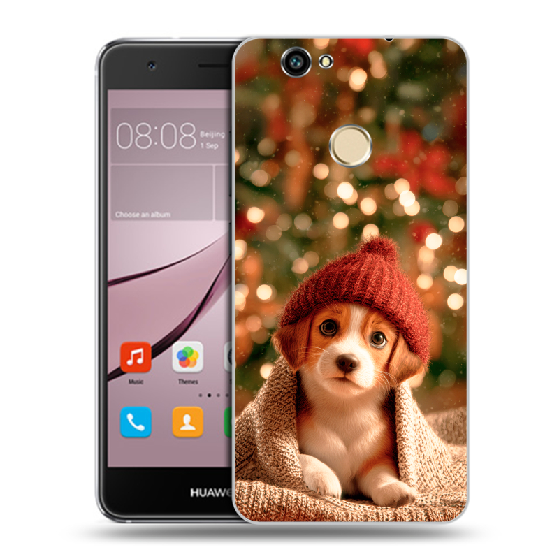 Силиконовый противоударный чехол на Huawei Nova с принтом Новый год Силиконовый противоударный чехол на Huawei Nova с принтом Новый год