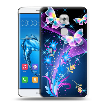 Пластиковый чехол на Huawei Nova Plus с принтом Бабочки Пластиковый чехол на Huawei Nova Plus с принтом Бабочки