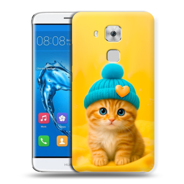 Пластиковый чехол на Huawei Nova Plus с принтом Котенок в шапке