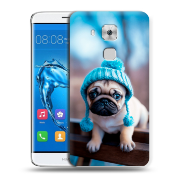 Пластиковый чехол на Huawei Nova Plus с принтом Мопс в шапке Пластиковый чехол на Huawei Nova Plus с принтом Мопс в шапке